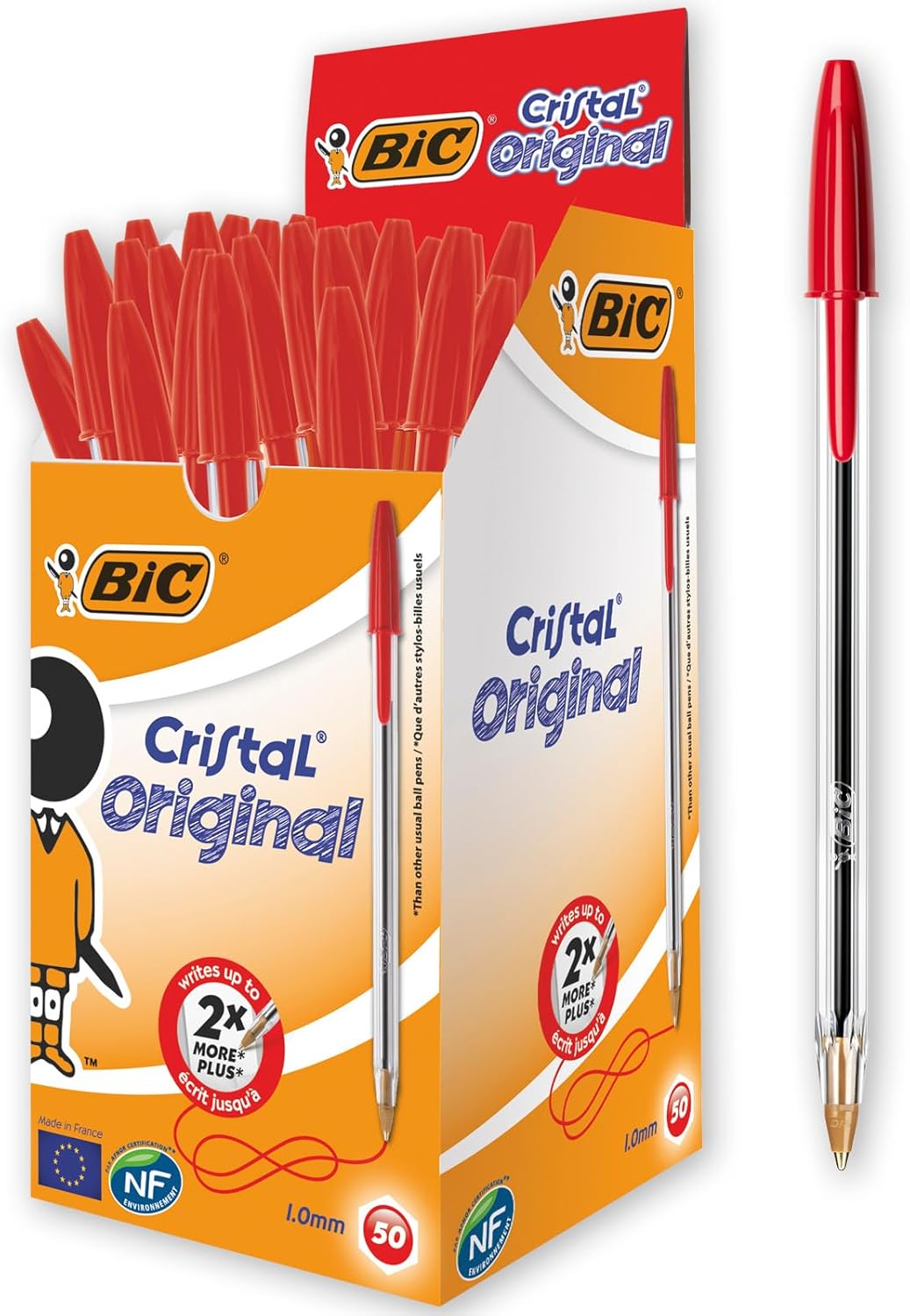 Penna Bic Cristal original rossa - immagine 2