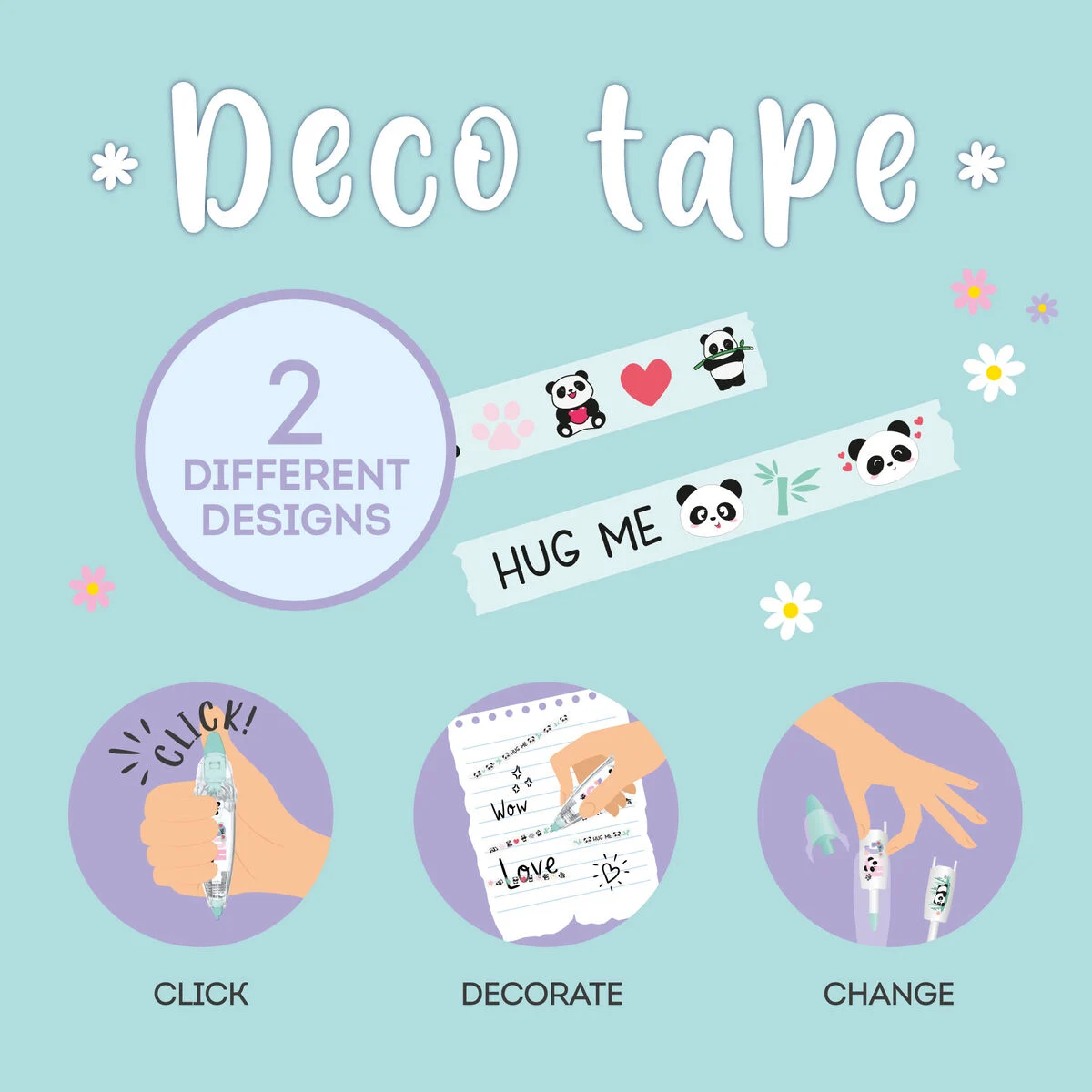 Penna a Nastro per Decorazione Panda - Deco Tape - immagine 2
